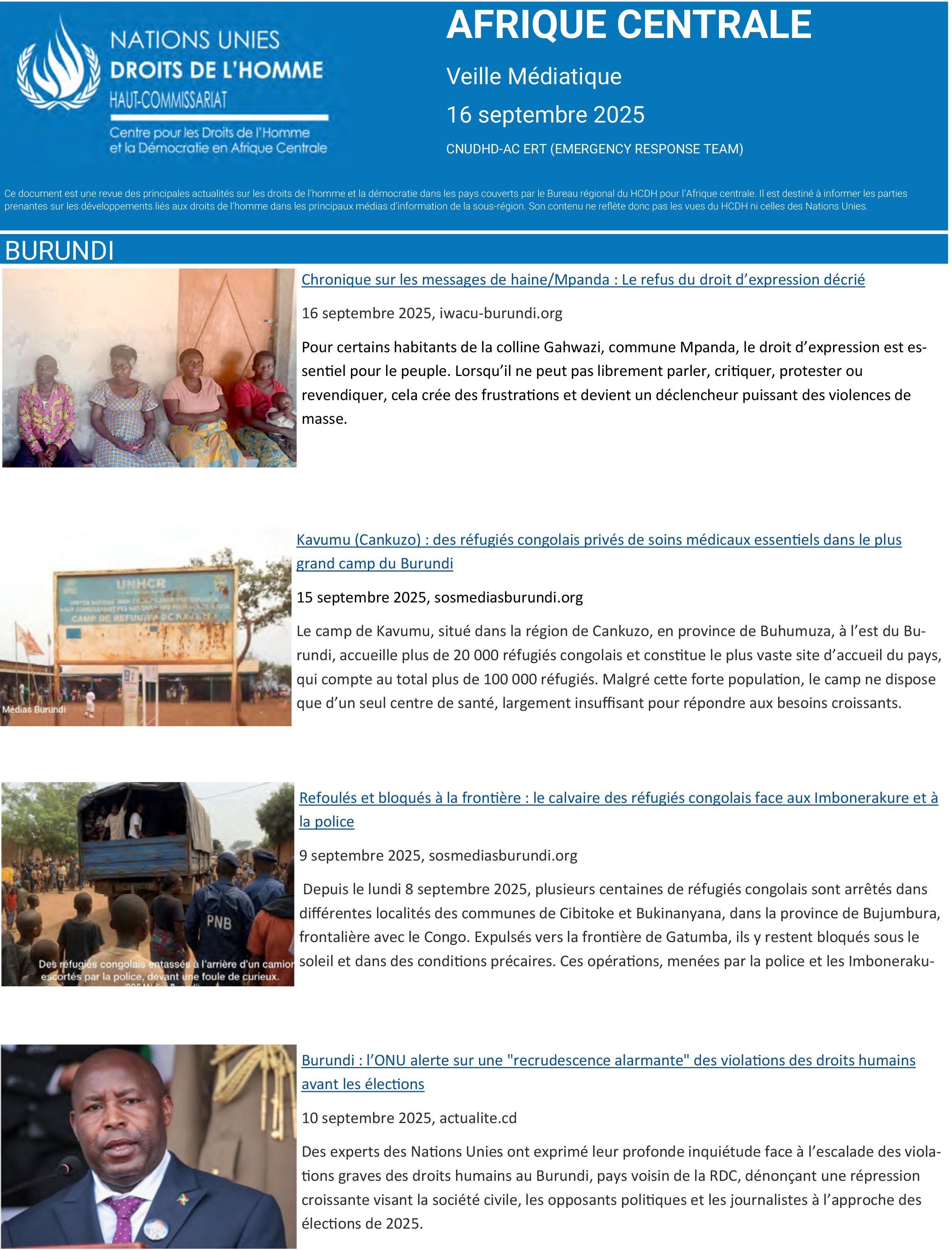 ERT Veille m&eacute;diatique du 16 septembre 2025